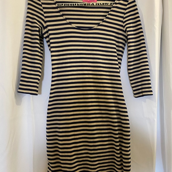 Betsey Johnson Y2K bodycon dress with ruffle size M - Picture 3 of 5